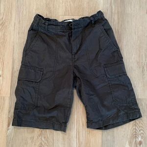 Boys black cargo shorts
